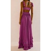 image:imageRVivimos Womens Summer Boho Maxi Dress 2026 Sleeveless Elastic Waist Layered Backless Beach Flowy Long DressPlum