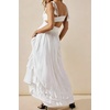 image:imageRVivimos Womens Summer Boho Maxi Dress 2026 Sleeveless Elastic Waist Layered Backless Beach Flowy Long DressWhite