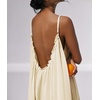 image:imageRVivimos Womens Summer Cotton Maxi Dress Adjustable Spaghetti Strap Boho Casual Backless Ruffle Loose Fit Flowy DressBeige