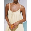 image:imageRVivimos Womens Summer Cotton Maxi Dress Adjustable Spaghetti Strap Boho Casual Backless Ruffle Loose Fit Flowy DressBeige