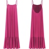 image:imageRVivimos Womens Summer Cotton Maxi Dress Adjustable Spaghetti Strap Boho Casual Backless Ruffle Loose Fit Flowy DressHotpink