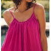 image:imageRVivimos Womens Summer Cotton Maxi Dress Adjustable Spaghetti Strap Boho Casual Backless Ruffle Loose Fit Flowy DressHotpink