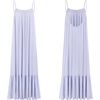 image:imageRVivimos Womens Summer Cotton Maxi Dress Adjustable Spaghetti Strap Boho Casual Backless Ruffle Loose Fit Flowy DressLavender
