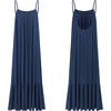 image:imageRVivimos Womens Summer Cotton Maxi Dress Adjustable Spaghetti Strap Boho Casual Backless Ruffle Loose Fit Flowy DressNavy Blue