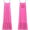 image:imageRVivimos Womens Summer Cotton Maxi Dress Adjustable Spaghetti Strap Boho Casual Backless Ruffle Loose Fit Flowy DressPink