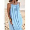 image:imageRVivimos Womens Summer Cotton Maxi Dress Adjustable Spaghetti Strap Boho Casual Backless Ruffle Loose Fit Flowy DressSkyblue