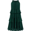 image:imageRVivimos Womens Summer Dress Boho Sleeveless Halter Layered Ruffle Casual Swing Mini Dress with PocketsEmeraldgreen