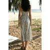 image:imageRVivimos Womens Summer Midi Milkmaid Dress Sleeveless Square Neck Button Up Cottagecore ALine Flowy Long Sun DressWhite Blue