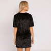 image:imageRVivimos Womens Summer Short Sleeve Crushed Velvet Mini Short DressesBlack