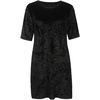 image:imageRVivimos Womens Summer Short Sleeve Crushed Velvet Mini Short DressesBlack