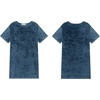 image:imageRVivimos Womens Summer Short Sleeve Crushed Velvet Mini Short DressesBlue
