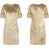 image:imageRVivimos Womens Summer Short Sleeve Crushed Velvet Mini Short DressesGold