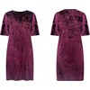 image:imageRVivimos Womens Summer Short Sleeve Crushed Velvet Mini Short DressesMulberry