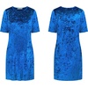 image:imageRVivimos Womens Summer Short Sleeve Crushed Velvet Mini Short DressesRoyal Blue