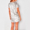 image:imageRVivimos Womens Summer Short Sleeve Crushed Velvet Mini Short DressesSilver