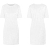 image:imageRVivimos Womens Summer Short Sleeve Crushed Velvet Mini Short DressesWhite
