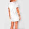 image:imageRVivimos Womens Summer Short Sleeve Crushed Velvet Mini Short DressesWhite