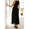 image:imageRVivimos Womens Summer Tulle Elegant Sleeveless Crew Neck Casual Cocktail Wedding Guest Tiered Tank Maxi DressBlack