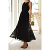 image:imageRVivimos Womens Summer Tulle Elegant Sleeveless Crew Neck Casual Cocktail Wedding Guest Tiered Tank Maxi DressBlack