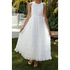 image:imageRVivimos Womens Summer Tulle Elegant Sleeveless Crew Neck Casual Cocktail Wedding Guest Tiered Tank Maxi DressWhite