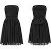 image:imageRVivimos Womens Tulle Sequin Homecoming Dresses Tube Sleeveless Tie Waist ALine Puffy Sparkly Party Mini Dress ClubwearBlack