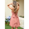 image:imageRVivimos Womens Tulle Sequin Homecoming Dresses Tube Sleeveless Tie Waist ALine Puffy Sparkly Party Mini Dress ClubwearPink