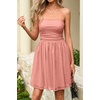 image:imageRVivimos Womens Tulle Sequin Homecoming Dresses Tube Sleeveless Tie Waist ALine Puffy Sparkly Party Mini Dress ClubwearPink
