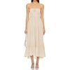 image:imageRVivimos Cotton Casual Summer Dresses for Women 2026 Spaghetti Strap Backless Boho Flowy Midi Dress with PocketsBeige