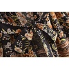 image:imageRVivimos Beach Cover Ups for Women Vintage Kimono Cardigan Long Sleeve Boho Floral Print Swimsuit Wrap Mini Dress with BeltBlack