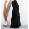 image:imageRVivimos Maxi Dress for Women Long Sleeve V Neck Empire Waist Layered Ruffle Boho Casual Flowy Long DressesBlack