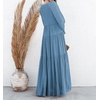 image:imageRVivimos Maxi Dress for Women Long Sleeve V Neck Empire Waist Layered Ruffle Boho Casual Flowy Long DressesBlue