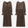 image:imageRVivimos Maxi Dress for Women Long Sleeve V Neck Empire Waist Layered Ruffle Boho Casual Flowy Long DressesDarkbrown