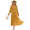 image:imageRVivimos Maxi Dress for Women Long Sleeve V Neck Empire Waist Layered Ruffle Boho Casual Flowy Long DressesGinger