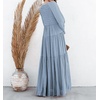 image:imageRVivimos Maxi Dress for Women Long Sleeve V Neck Empire Waist Layered Ruffle Boho Casual Flowy Long DressesHaze Blue