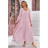 image:imageRVivimos Maxi Dress for Women Long Sleeve V Neck Empire Waist Layered Ruffle Boho Casual Flowy Long DressesLightpink