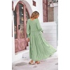 image:imageRVivimos Maxi Dress for Women Long Sleeve V Neck Empire Waist Layered Ruffle Boho Casual Flowy Long DressesSage Green