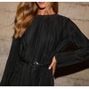 image:imageRVivimos Satin Elegant Midi Dresses for Women Long Sleeve Pleated Loose Silky Cocktail Wedding Guest Evening Party DressesBlack