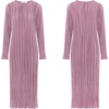 image:imageRVivimos Satin Elegant Midi Dresses for Women Long Sleeve Pleated Loose Silky Cocktail Wedding Guest Evening Party DressesMauve