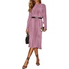 image:imageRVivimos Satin Elegant Midi Dresses for Women Long Sleeve Pleated Loose Silky Cocktail Wedding Guest Evening Party DressesMauve