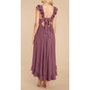 image:imageRVivimos Summer Dress for Women Sleeveless Boho Ruffle Square Neck Tie Back Casual Backless Flowy Midi DressDarkrose