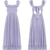 image:imageRVivimos Summer Dress for Women Sleeveless Boho Ruffle Square Neck Tie Back Casual Backless Flowy Midi DressPurple