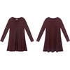 image:imageRVivimos Sweater Dress for Women Long Sleeve V Neck Casual ButtonDown Fall Winter Basic Knit Mini DressBurgundy