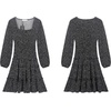 image:imageRVivimos Womens Autumn Long Sleeve Cotton Polka Dot Print Mini DressBlackpolkadot
