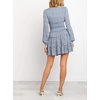 image:imageRVivimos Womens Autumn Long Sleeve Cotton Polka Dot Print Mini DressBlue