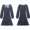 image:imageRVivimos Womens Autumn Long Sleeve Cotton Polka Dot Print Mini DressNavyblue
