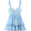 image:imageRVivimos Womens Corset Dress Summer Boho Floral Print Adjustable Straps Sexy Backless Layered Ruffle Hem Mini SundressBlue
