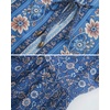 image:imageRVivimos Womens Cotton Long Sleeve Floral Print Ruffled Hem Casual Boho Flowy Tunic DressBlue