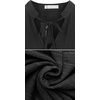 image:imageRVivimos Womens Fall Cotton Long Sleeve Casual Loose VNeck Swing Tunic Mini DressBlack