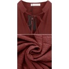 image:imageRVivimos Womens Fall Cotton Long Sleeve Casual Loose VNeck Swing Tunic Mini DressBurgundy