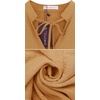 image:imageRVivimos Womens Fall Cotton Long Sleeve Casual Loose VNeck Swing Tunic Mini DressYellow